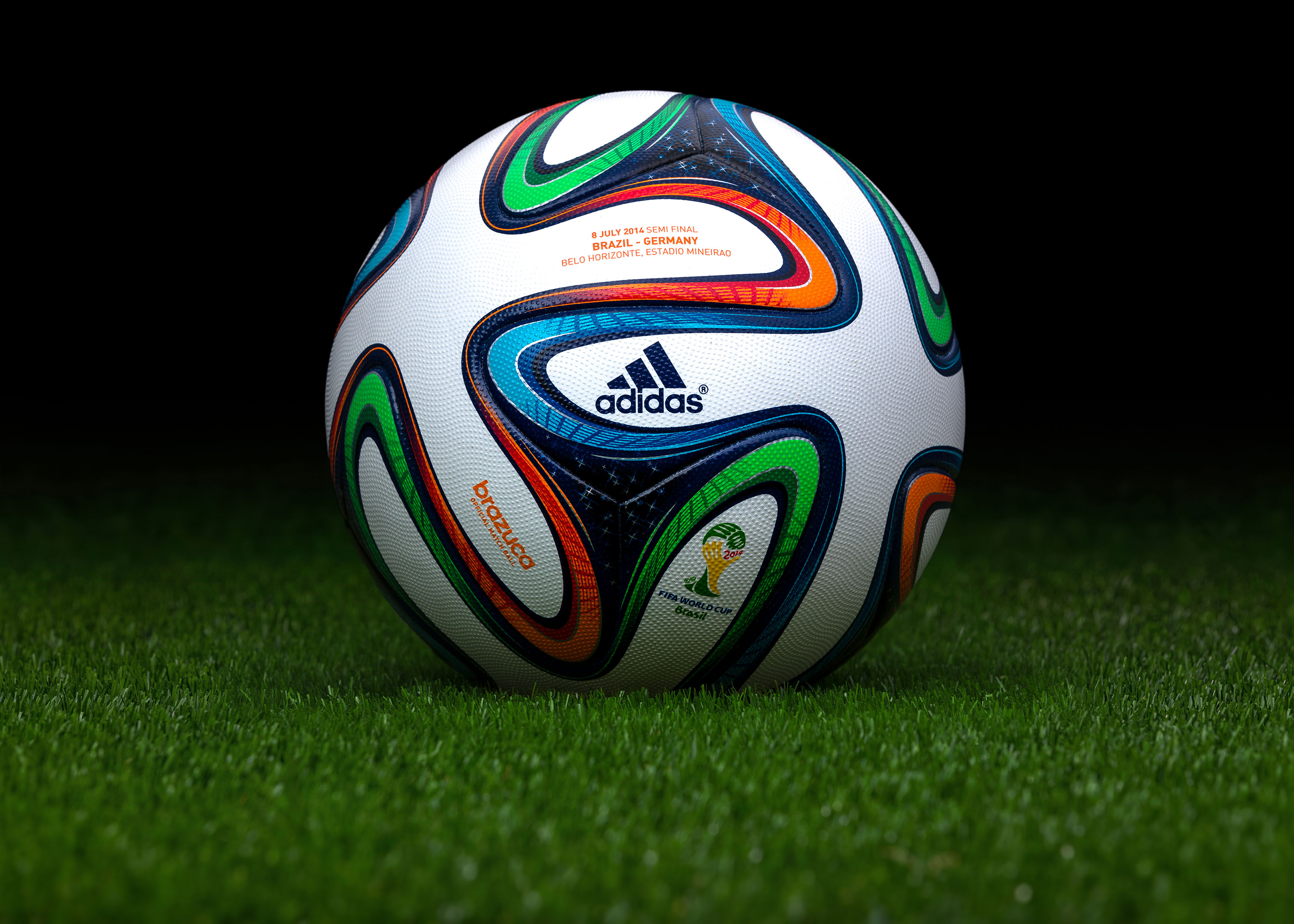 Made in China match ball (game used) FIFA World Cup 2014 Brazil Adidas  Brazuca Rio (Brazil - Germany) 